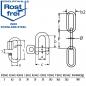 Preview: Verlängerungs Kette Edelstahl Bruchlast max 900 kg Schraubverbinder Schaekel V4A