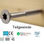 Preview: Niroxal Edelstahl Schrauben SPARSET TORX Senkkopf UND Schneidkerbe Schraube für Holz