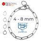 Preview: Kombikette aus Edelstahl mit Karabiner langgliedrig Hundekette Halsband Kette