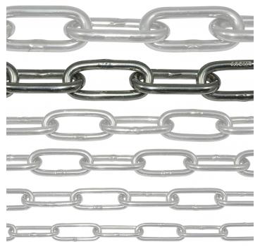 Edelstahlkette V4A langgliedrig vers. Größen - Ankerkette lang Edelstahl Kette
