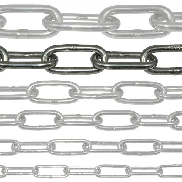 Edelstahlkette V4A langgliedrig vers. Größen - Ankerkette lang Edelstahl Kette Edelstahlkette V4A langgliedrig vers. Größen - Ankerkette lang Edelstahl Kette